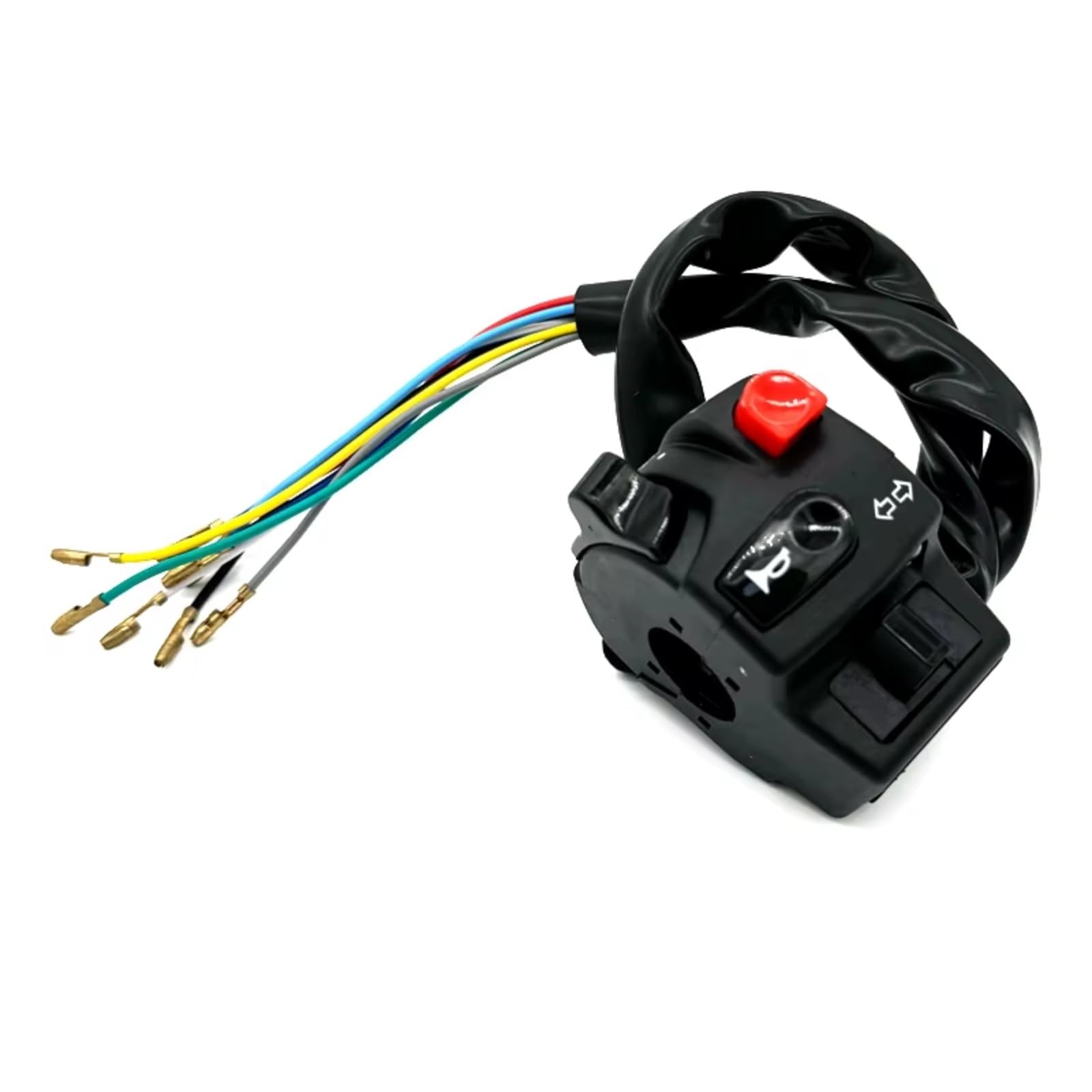 Interruttori Manubrio Moto Da 22mm Per Pulsante Clacson Universale Indicatore Di Direzione Lampada Elettrica Controller Avvio Luce Comando Manubrio(1pcs-left)