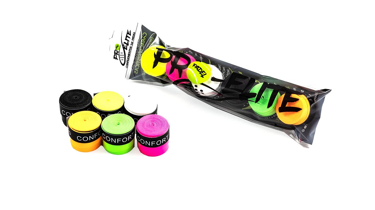Overgrips Pro Elite Confort. Blister de 6 Unidades en Colores y Perforados.