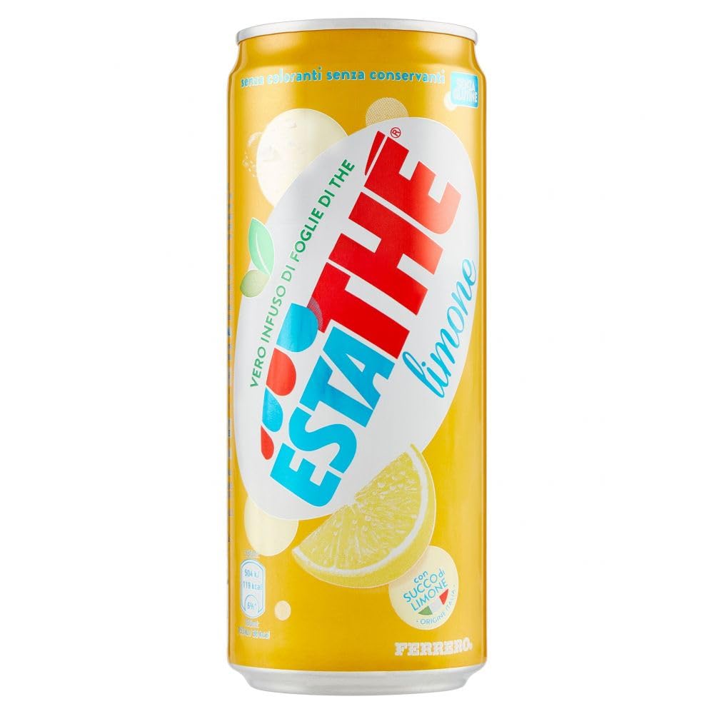 Estathe Tè freddo al Limone Té frío Estathe Limón 48 latas de 330 ml + Italian Gourmet polpa 400g