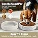 White Dog Bowl, Marble Dog Food Bowl, Non-Slip Water Dish Large, Heavy Duty Pet Bowl for Large Dogs, African Natural Marble, Holds 6 Cups(6lbs)