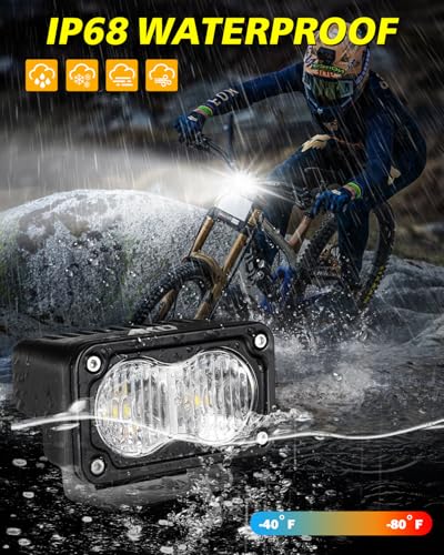 Image of Headlight Kit for Surron Segway X260 3 inch Driving Flood CREE LED Pod | High Intensity CREE LED Pods, Driving Flood Beam 3000K 20W Waterproof E-Bike Head Light for Sur-Ron