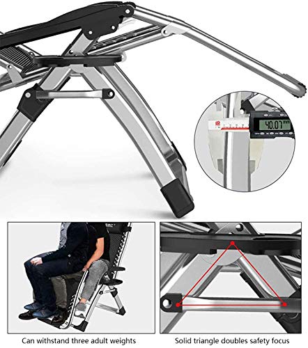 Silla de playa gravedad cero robusta contra dolor de espalda exterior 6