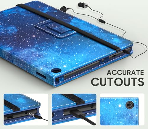 Image of MoKo Case Fits All-New Amazon Kindle Fire HD 10 & 10 Plus Tablet (13th /11th Generation, 2023 /2021 Release) 10.1 inch - Slim Folding Stand Cover with Auto Wake /Sleep, Blue Sky Star