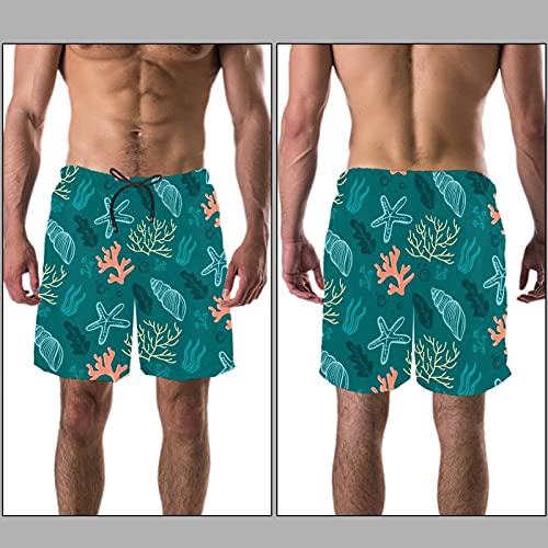 Short de bain vert foncé doublure en maille pour éviter les irritations à la plage - 3