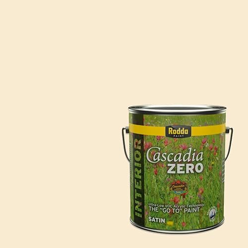 Vista 11 de Rodda Paint CASCADIA ZERO - Pintura e imprimación semibrillante para interiores en uno, cuarto de galón, rodaja de limón Lemon Slice