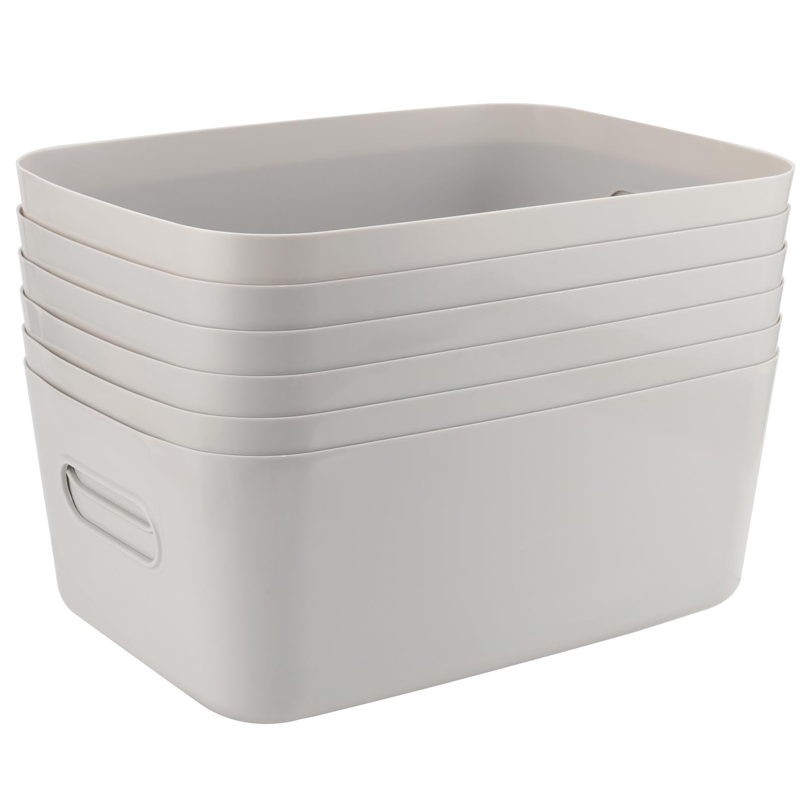 Boîte de rangement plastique gris de 30,5 cm pour gagner de la place dans la cuisine et le bureau