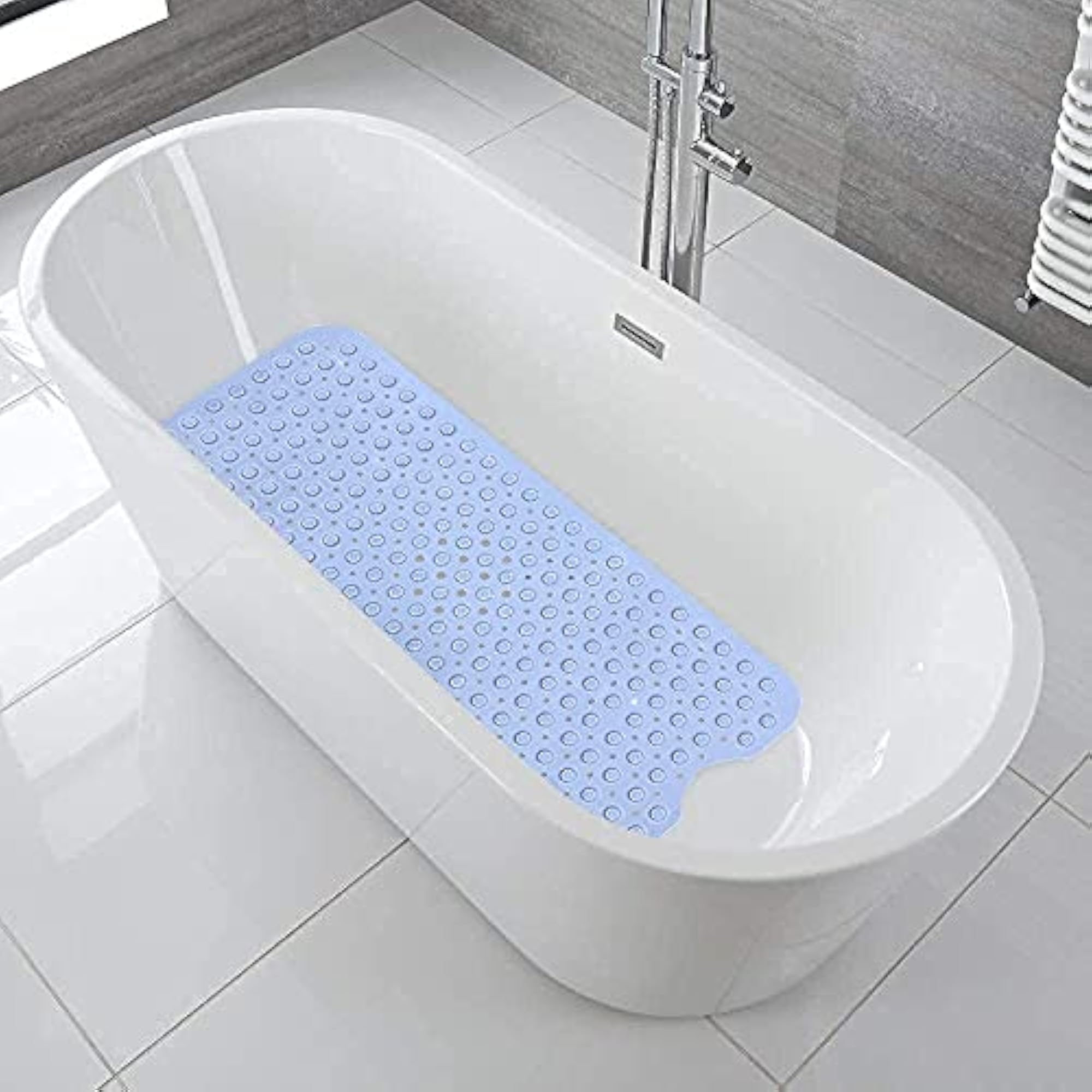 Non-Slip Vinyl PVC Rubber Bath Mat with Suction Cup