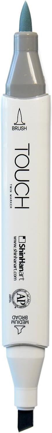 ShinHan Touch Twin Brush Markers Green Grey 1 GG1 [Pack of 3 ]