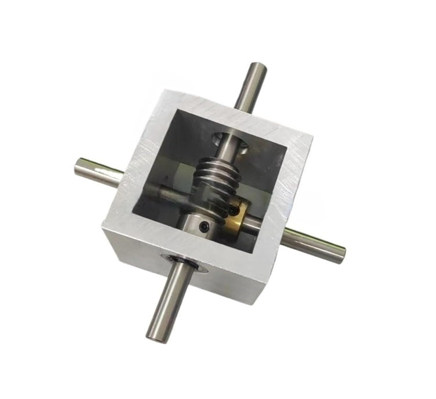 Mechanical Steering 90 Degree Worm Gear Commutator Right Angle Driver Reversing Gearbox 1:30 Transmission 8mm Shaft Reducer Steering Gearbox Direction Transmission