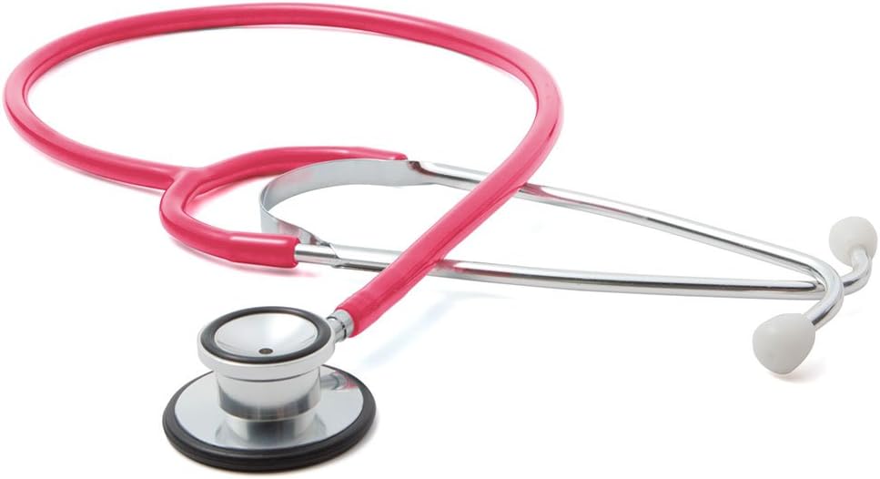 American Diagnostic 670NP Proscope 670 Dual-Head Adult General-Exam Stethoscope, 32" Length, Neon Pink