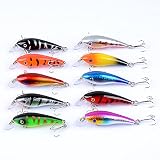 10pcs Floating Minnow Lures Set and Minnow Crank Baits , as Hard Lures, Fishing Plugs and Hard Swimb