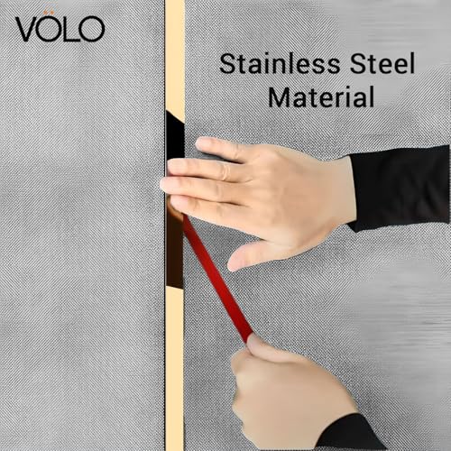 Image of VOLO Stainless Steel 5 Meter /16.4ft Mirror Finish Weather Strip - Waterproof Self-Adhesive Tape for Tile Gap, Wall, Cabinet, Kitchen & Floor - Peel & Stick Adhesive Strip (GOLD, 50MM (2 INCH))