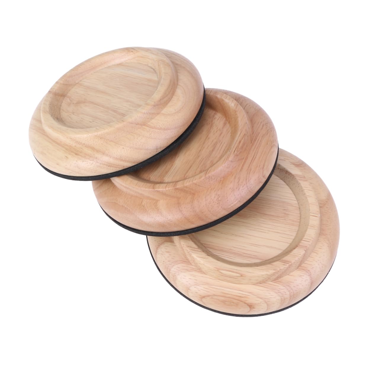 Hemoton Grand Piano Mats 3pcs Hardwood Caster Cups Non-slip Soundproof Piano Floor Stand Protectors