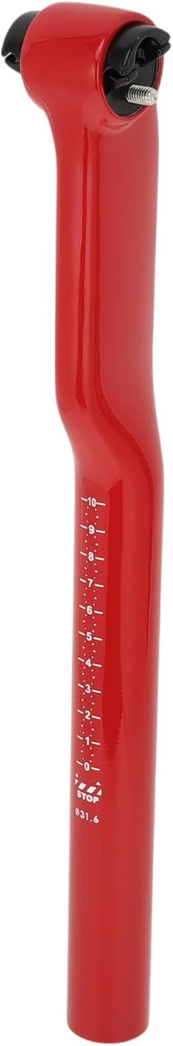 Motoforti Universal Bike Seat Posts Bike Saddle Post Seat Tube 31.6x350mm 5 Degree Offset Carbon Fiber Red 1 Pc