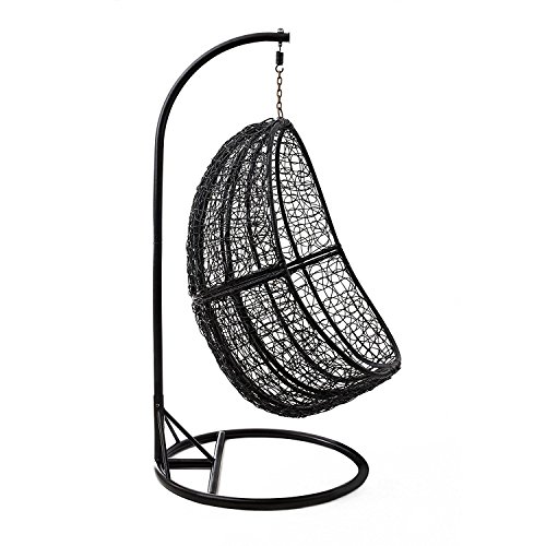 Hängesessel mit Gestell aus Polyrattan für Innen und Außen