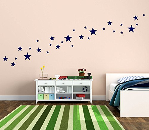 ENFANTS Sticker muralu00a0u0096u00a0Étoile Stickersu00a0u0096u00a0Étoile Stickersu00a0u0096u00a0Autocollants étoiles en vinyle par Customwallsdesign