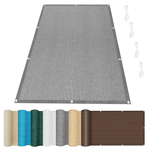 Voile d'ombrage rectangulaire gris clair 2,4x8,5 m de terrasse