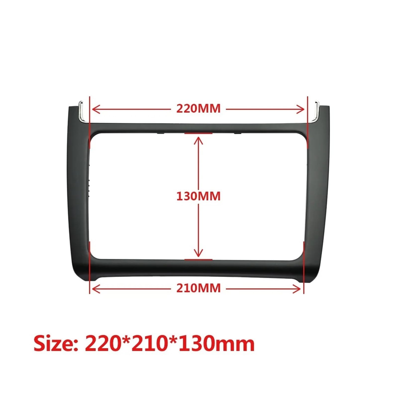 Mascherina Autoradio Cornice Stereo per VW per Polo 2014 2015 2016 2017 MQB 6C Pannello Radio ABS Telaio Interno Dvd Stereo Viso Telaio Trim Solo Kit