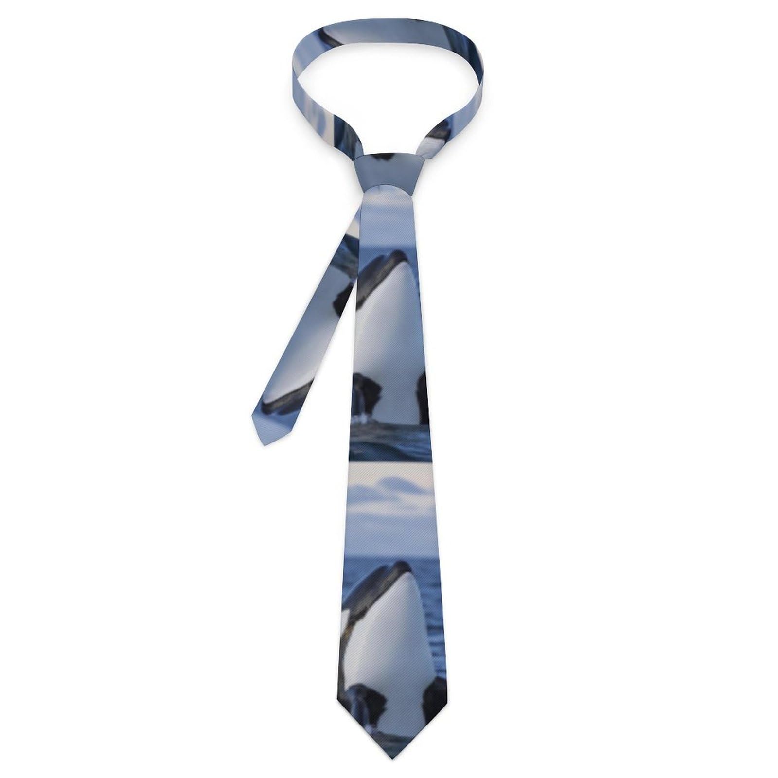 Lyfthologen 7.5cm Men's Ties, Killer Whales Orca Tie, Necktie for Party And Wedding