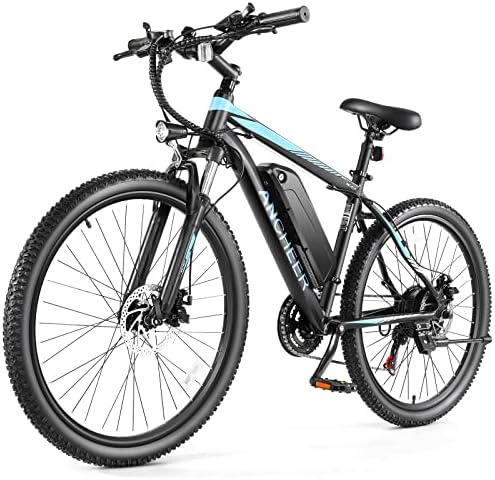 ANCHEER Electric Bike for Adults, [Peak 750W Motor] Electric Mountain Bike, 26" Sunshine Ebike, 55 Miles 20-22MPH Electric Bicycle with 48V/374Wh Battery, 7/21Speed, UL2849 Compliant