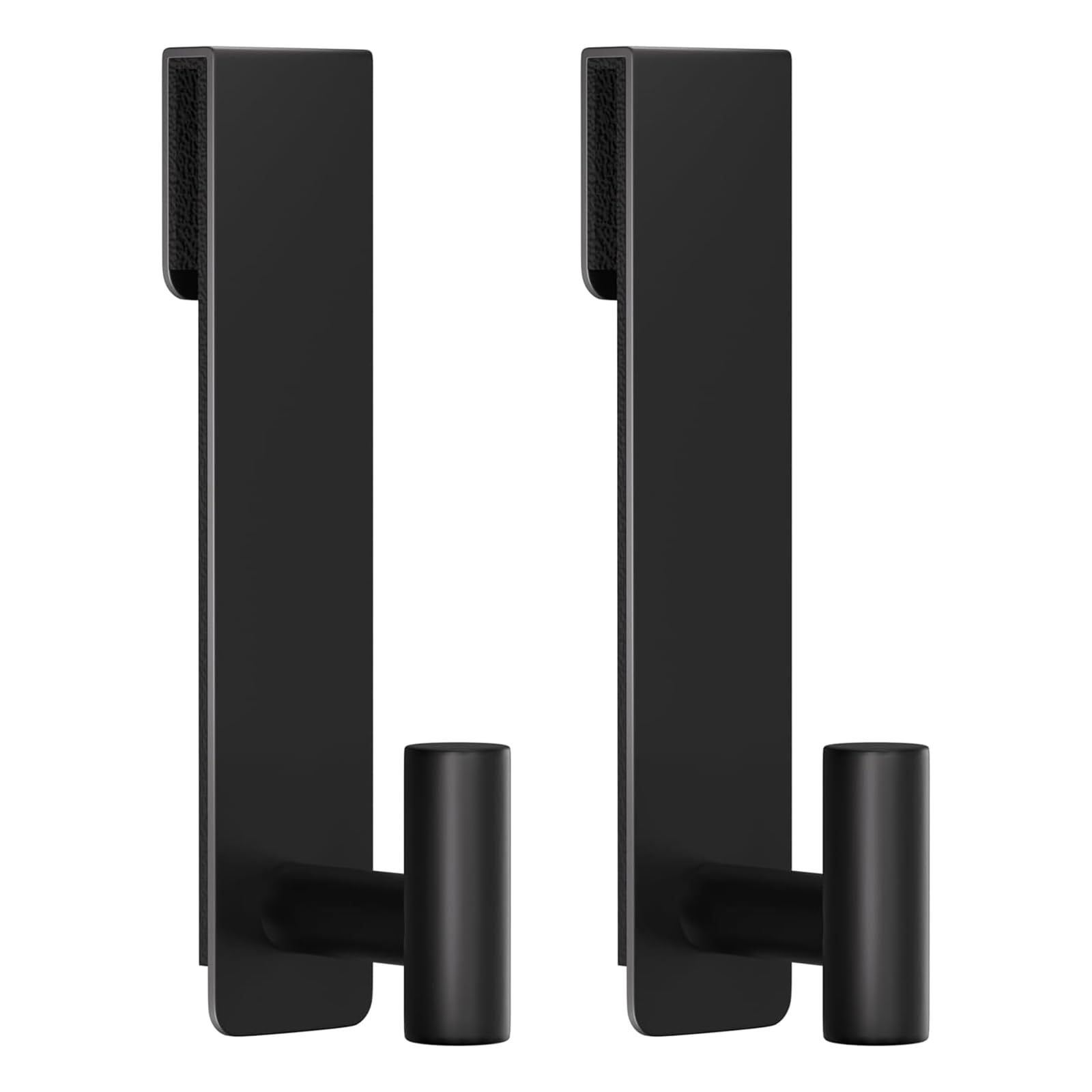 alloneslife 2Pcs Instants Mount Shower Hook for Towel and Robe Hanging Soft Padding Protects Glass and Clothes Modern Bathroom Storage Fasteners
