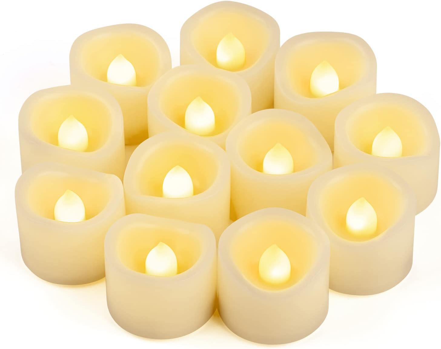 12 PCS 1.2 Inch Flamelss Tea Lights