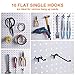G.CORE Pegboard Organizer Accessories 18 Pack, Peg Board Hooks Assortment Organizer Accessory, Various Tools Storage Arrange System Kit for Garage Craft Workshop Workbench Hobby Office