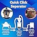 Assembled Quick Click Separator with 5 Gallon Locking Bin and 10 Ft. Commercial Dust Collection Hose