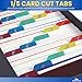 1InTheOffice Index Card Box 4x6, 400 Capacity & Index Card Guide Set, A-Z, 1/5 Tab