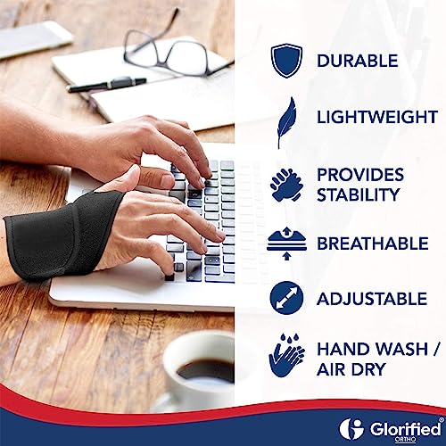 Image of GLORIFIED ORTHOWrist Braces - Wrist Wraps for Pain Relief from Carpal Tunnel, Arthritis, and Tendinitis-Fits Both Right and Left Hands-Compression and Support for Fitness Enthusiasts,Unisex, Neoprene