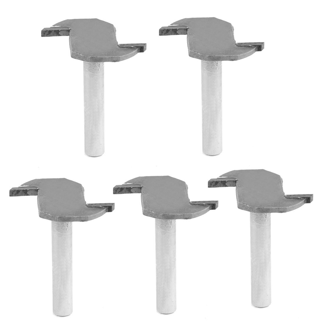 Aexit Straight drill hole Special tool 2 Flutes T Type Undercut Slot Router Bit Cutter 1/4