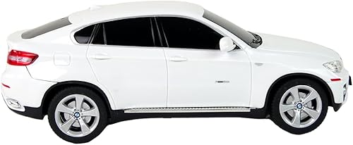 Miniatura 3 de 100 CLASSIC Auto de control remoto, escala 124 RC Sport Racing coche de juguete, compatible con BMW X6 modelo vehículo para niños y niñas, blanco