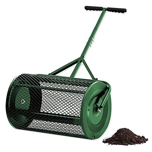 Esparcidora de compost metálica ligera con mango en T miniatura 1