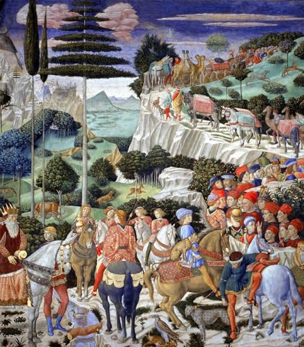 Póster de Lienzo de Pinturas Famosas Benozzo Gozzoli Cuadro Decorativo Pared 60x90cm