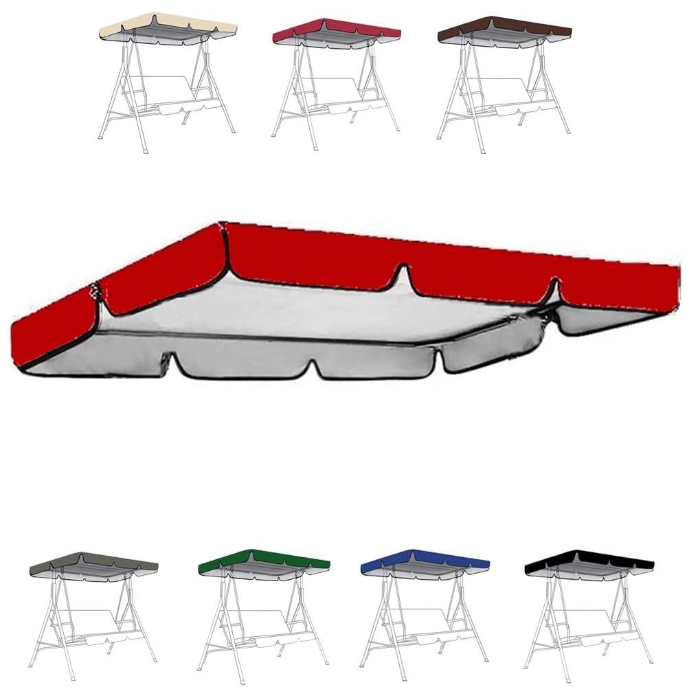 Qcknkmgg Red Replacement Canopy For Outdoor Swing, Patio Swing Canopy Replacement Cover Multicolor Multiple Sizes(,56X47x7in(142X120x18cm))