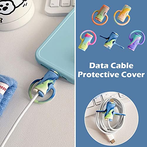 2 In 1 Data Cable Protector, Silicone Mobile Phone Data Cable, Mobile Phone Charger Data Cable Anti-Break Protection Tool, Universal Mini Data Cable Protective Cover #TOP2