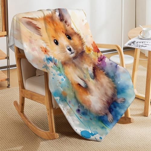 Manta de sofá con diseño de hámster para tardes de cine en casa 5