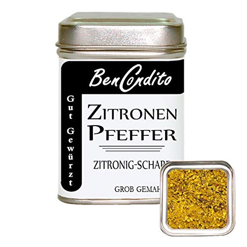 BenCondito I Zitronenpfeffer - grob gemahlene Pfeffermischung mit Zitrone 80 Gramm Cover