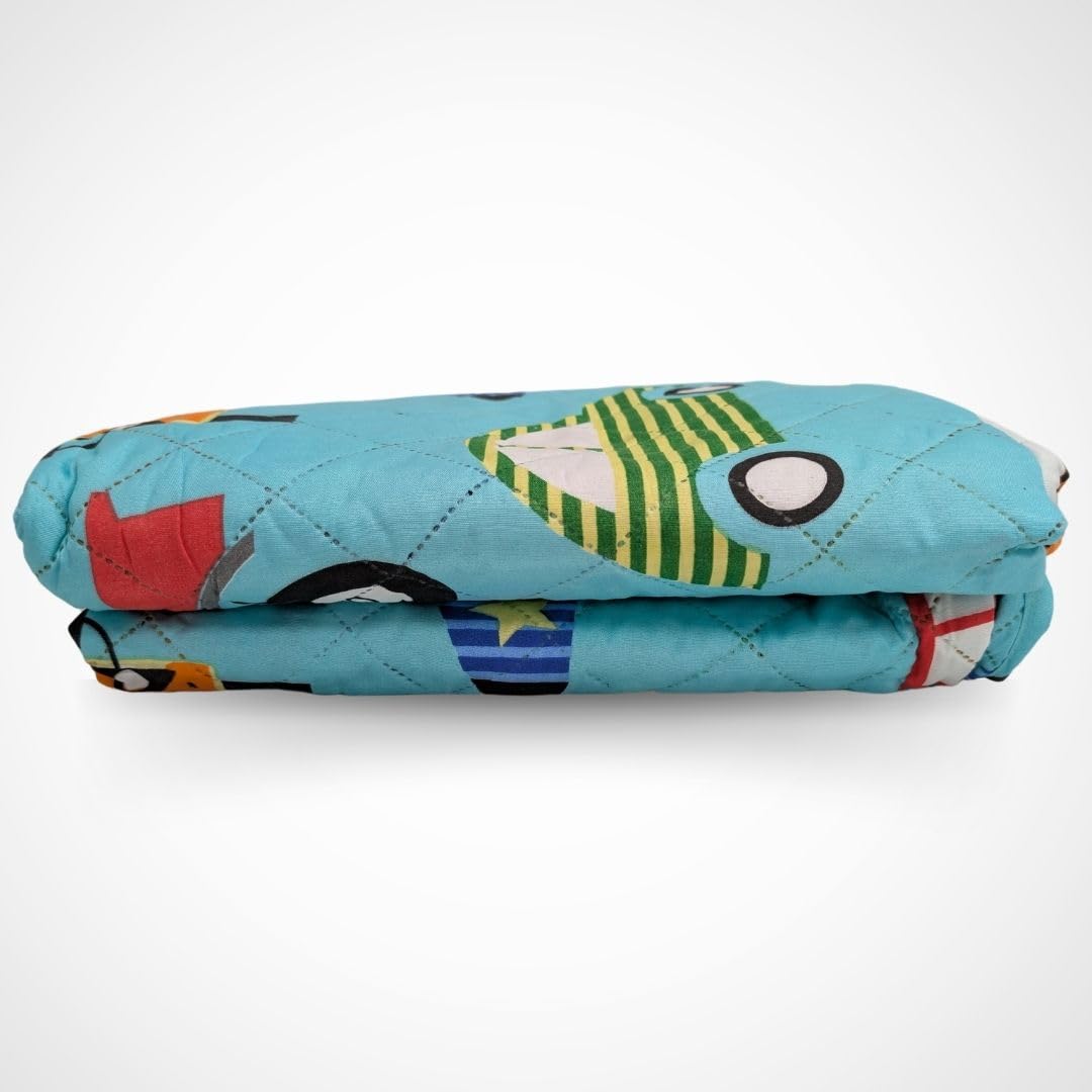 COMERCIAL CANDELA FELPUDOS Y ALFOMBRAS Colcha Primavera y Verano Poliester Diseño Dibujo Aviones y Coches Infantil para Cama de (Cama 105)