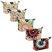 HOYOFO Women's Cosmetic Bags Travel Small Makeup Storage Pouch Cosmetic and Toiletries Organizer Bag Pack of 4, Y set