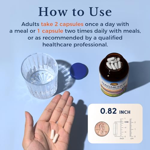 Vitalitown Magnesium with Vitamin B6, D3, Magnesium Citrate, 100% Daily Value, Buffered, Gentle on Stomach, Sleep, Bone, Energy, Non-GMO, 120ct — view 6
