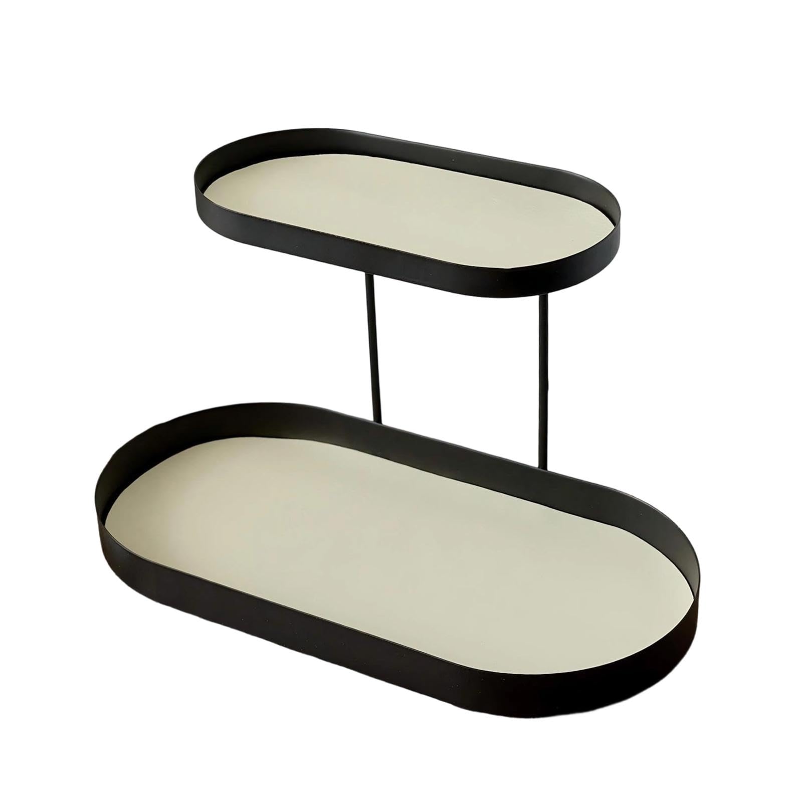 Organizer da Banco Scaffale Portaoggetti Mensola Portacosmetici Vassoio Porta Trucchi in Ferro Robusto Pad Pu Staccabile E Piedini in Silicone Adatto, Style a