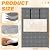 Beeveer 26 x 38 Inch Visible Thermal Window Insulation Kit for Winter Reusable Oxford Cloth Cotton Layer Thermal Window Cover for Winterizing Thicken Warm Winter Waterproof Attic Insulation Cover