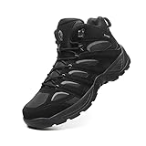 SFXLUCART New Men's Boots Fashion Outdoor Boot Breathable Hiking Boots Autumn Shoes Sneakers lightweight Non-slip Men Desert Ankle Boots (Black,8)