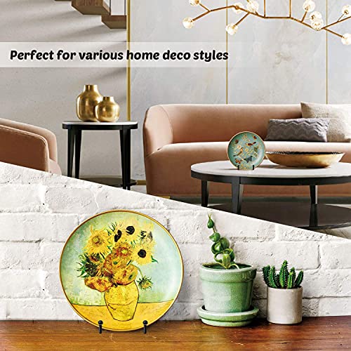 Mocoosy 2 Pack 4 Inch Plate Stands For Display - Black Iron Easel Plate Holder Display Stands Metal Frame Holder Stands For Pictures, Photo, Decorative Plate Dish And Tabletop Art #TOP5