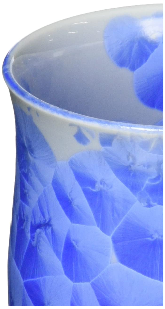 Amazon｜京焼 清水焼 陶あん窯 湯呑 大 花結晶 (青) トウア169