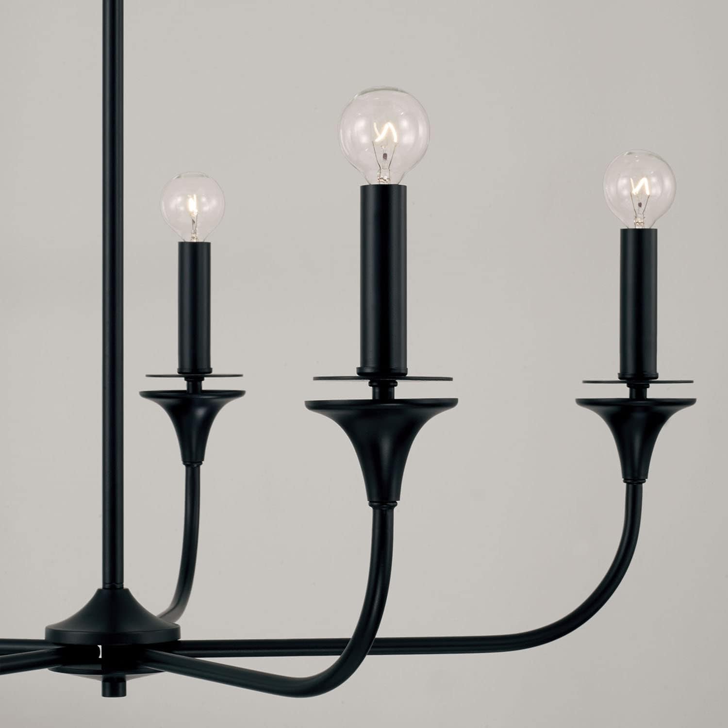 HomePlace Lighting 448951MB Presley Transitional Minimalistic Round Chandelier, 5-Light 300 Total Watts, 23" H x 31" W, Black