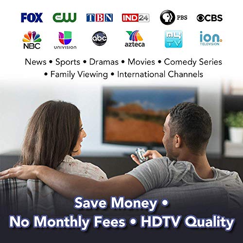 Antop 400Bv Hdtv Flat Panel Amplified Outdoor Antenna And Indoor,70 Miles Long Range With Built-In 4G Lte Filter For Uhf Vhf Enhanced, Multi-Directional Reception,39Ft Detachable Coaxial Cable #TOP4