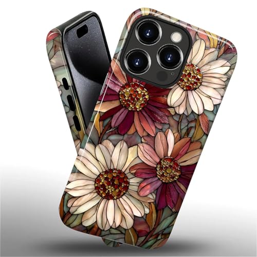 Coque iPhone 15 Pro protection hybride 2 en 1 polycarbonate durable fleur - 3