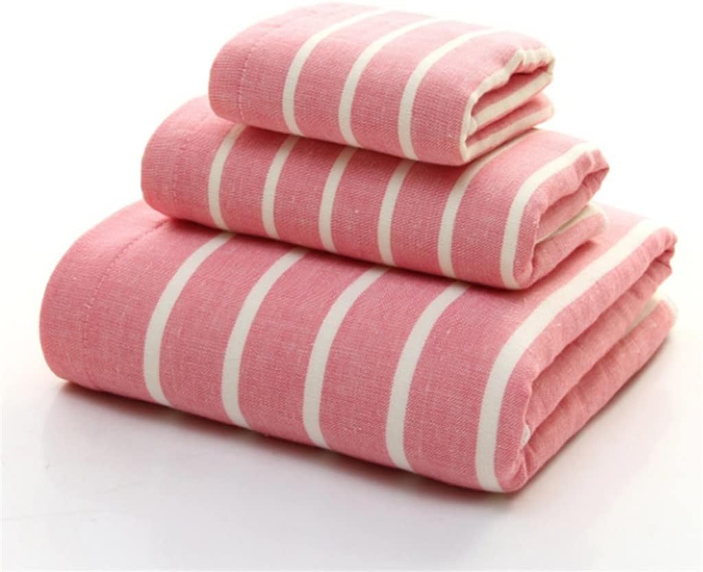 3 Piece Cotton Bath Towel Set for Women Men Bathroom Accessories(Black)